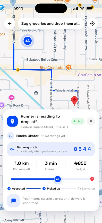 Delivery code
